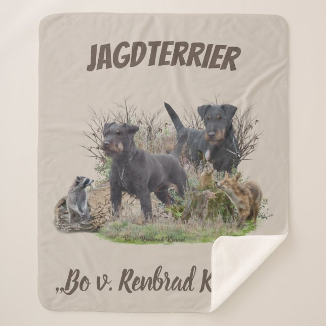 Jagdterer , Bo gegen Renbrad Kennel.'' Sticker Pap Sherpadecke (Vorderseite)