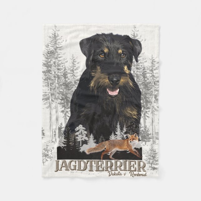 Jagdterer Dakota / Renbrad Imitats Canvas Print AG Fleecedecke (Vorderseite)