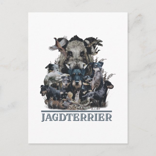 Jagdterer Feiertagspostkarte (Vorderseite)