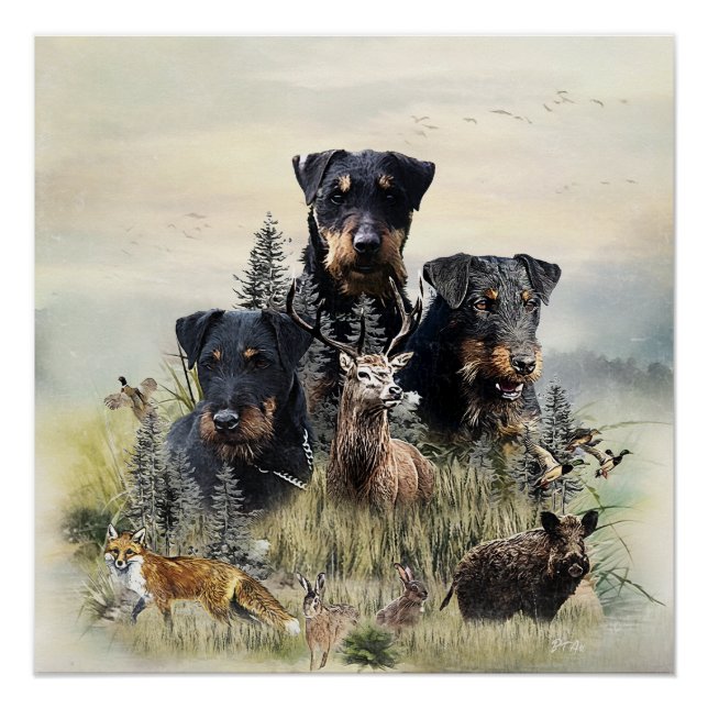 Jagdterers / Renbrad Kennel Poster (Vorderseite)