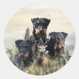 Jagdterers / Renbrad Kennel Runder Aufkleber