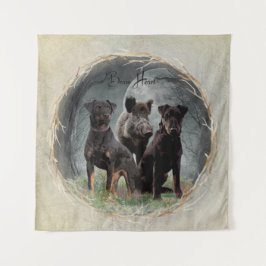 Jagdterre , tapferes Herz Wandteppich