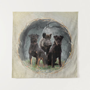 Jagdterre , tapferes Herz Wandteppich