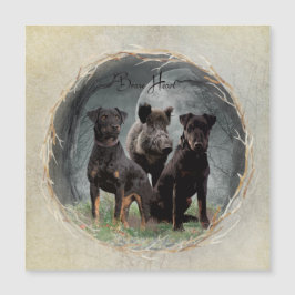 Jagdterre , tapferes Plexiglas Magnetkarte