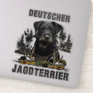 Jagdterrier - autocollant de chien de chasse polyv