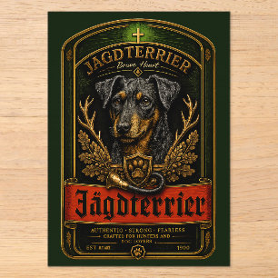 Jagdterrier, Jagdlogo Acryleinladungen