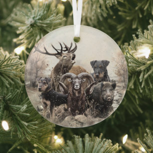 Jagdterrier  ornament aus glas