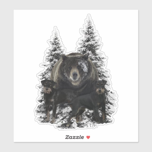 Jagdterrier Sticker (Blatt)