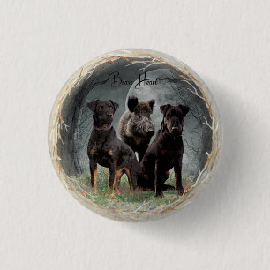Jagdterrier, tapferes Herz  Acryl Poster Button