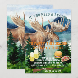 Jagdthemenbau Party Einladung