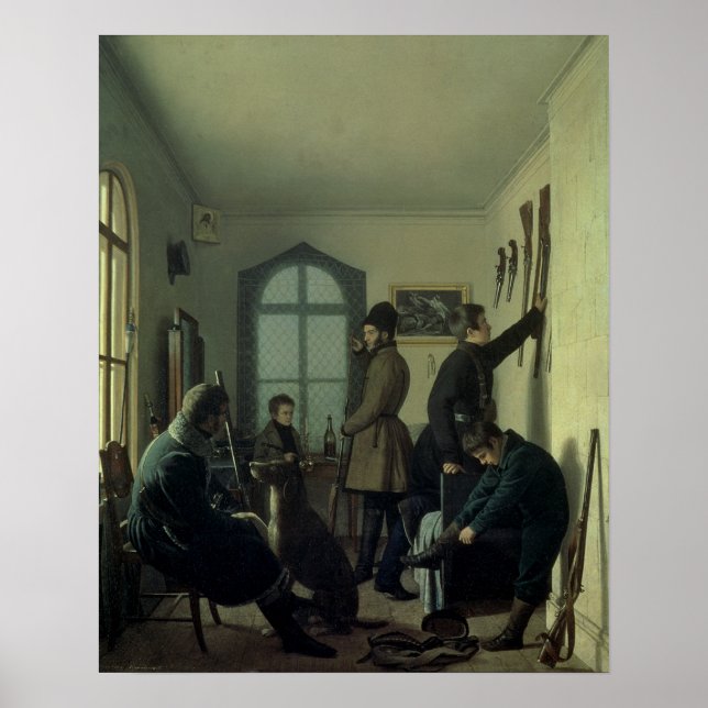 Jagdvorbereitungen, 1836 poster (Vorne)