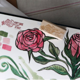 Jage nicht Schmetterlingskunst an der Rose Gummistempel