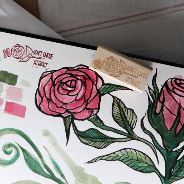 Jage nicht Schmetterlingskunst an der Rose Gummistempel (Von Creator hochgeladen)