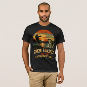 Jage Sonnenuntergänge, nicht Fristen Angel-Männer T-Shirt