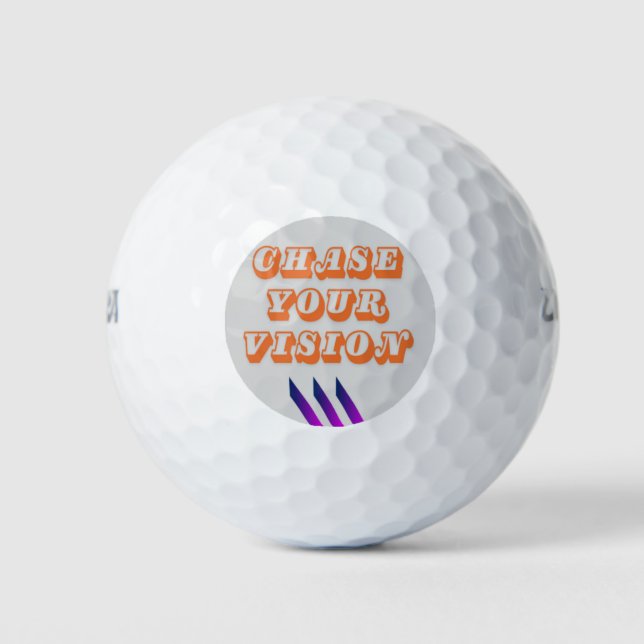 "Jage your Vision - Precision Golf Balls" Golfball (Vorderseite)