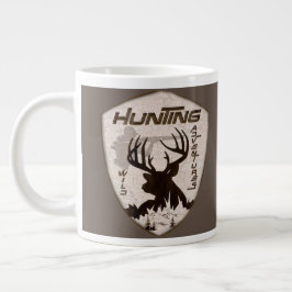 Jagen Abenteuer Quadrat Aufkleber Schlüsselanhänge Jumbo-Tasse
