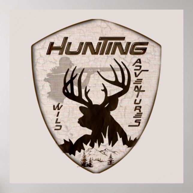 Jagen-Abenteuer-Tapestry Acrylprint Poster (Vorne)