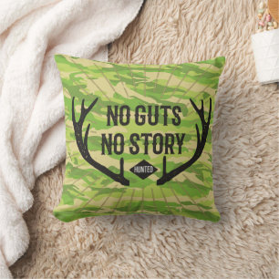 Jagen Antler Camouflage Word Art Throw Kissen
