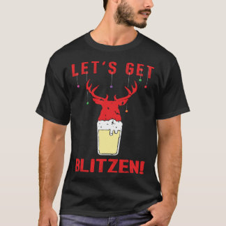 Jagen & Bierfest Lasse Blitzen Weihnachten T-Shirt