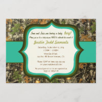 Jagen Camouflage Kinderdusche Einladung