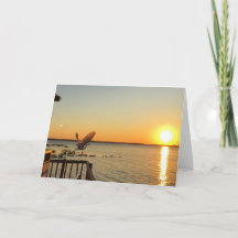 Jagen der Grußkarte für den Sonnenuntergang