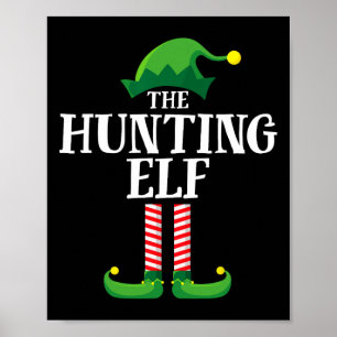 Jagen Elf Matching Family Group Weihnachts-Party Poster