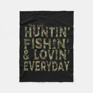 Jagen Fischen Liebe Jagen Vater Fleecedecke