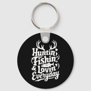 Jagen Fischen Liebe jeden Tag Shirt Jäger Fisch Schlüsselanhänger