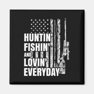 Jagen Fischen Love Alltag American Deer Hunt Magnet