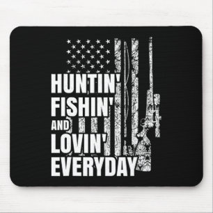 Jagen Fischen Love Alltag American Deer Hunt Mousepad
