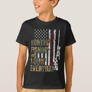 Jagen Fischen Love Alltag American Deer Hunt T-Shirt