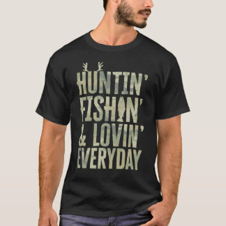 Jagen Fishing Love jeden Tag - Vatertag T-Shirt