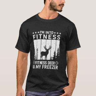 Jagen I m In Fitness Hirsche Gefrierjäger Vater L T-Shirt