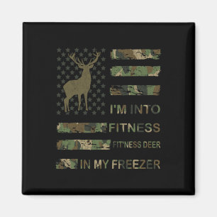 Jagen Ich bin in Fitness Deer Freezer Funny Hunter Magnet