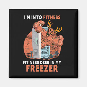 Jagen Ich bin in Fitness Deer Freezer Funny Hunter Magnet