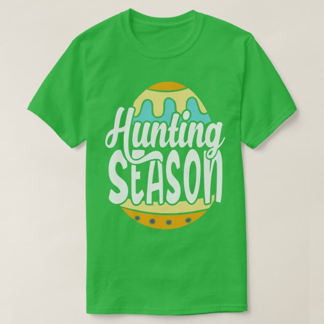 Jagen Jahreszeit glücklicher Ostertag T-Shirt (Design vorne)