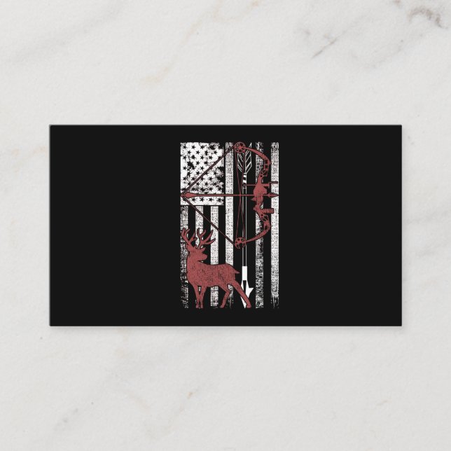 Jagen mit amerikanischer Flagge Jagd Visitenkarte (Vorderseite)
