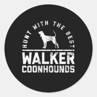 Jagen mit dem besten ~ Walker Coonhound Runder Aufkleber