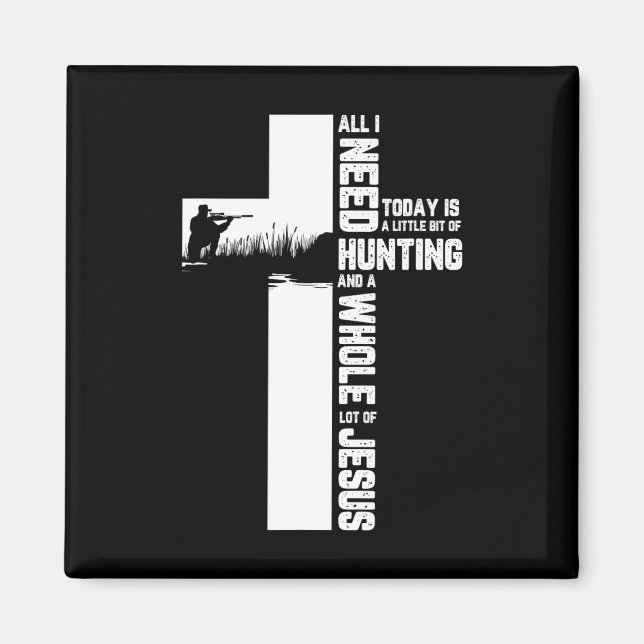 Jagen Ouuurokreuz Christliches Zitat Cool Hu Magnet (Vorne)