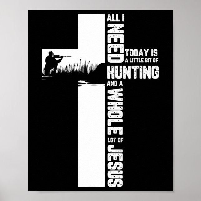 Jagen Ouuurokreuz Christliches Zitat Cool Hu Poster (Vorne)