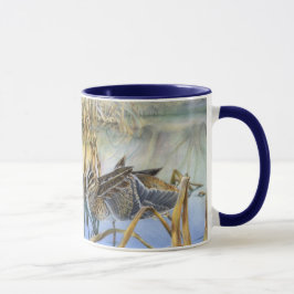 Jagen Sie auf einer kalten und eisigen Tasse