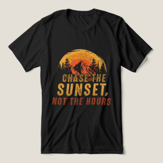Jagen Sie den Sonnenuntergang, nicht die Stunden Tri-Blend Shirt