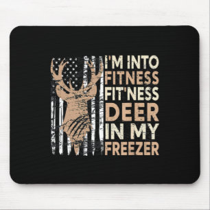 Jagen T-Shirt Ich bin in Fitness Deer Freezer Funn Mousepad