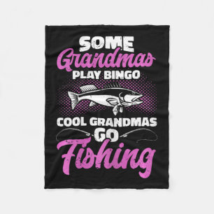 Jagen und fischen Granny Cool Grandmas gehen Fisch Fleecedecke