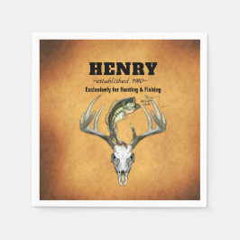 Jagen und Fischen Serviette