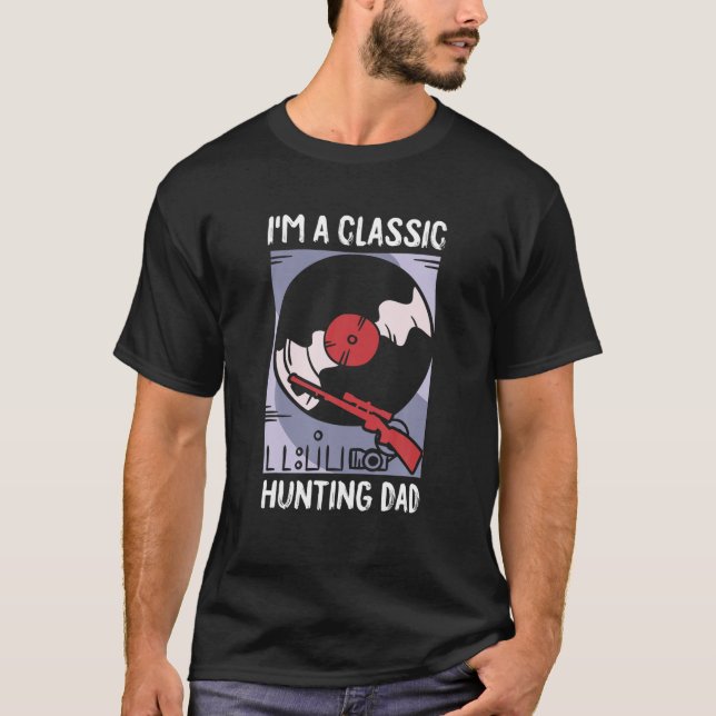 Jagen Vater Vathers Day Classic Papa Dada Pops Hun T-Shirt (Vorderseite)