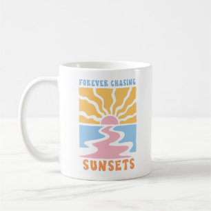 Jagen von Sonnenuntergängen für immer Kaffeetasse