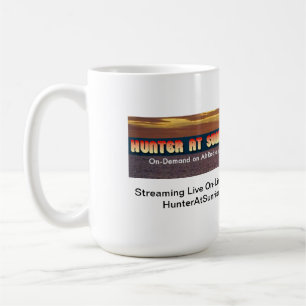 Jäger am Sonnenaufgang kühlen heraus Kaffeetasse