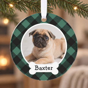 Jäger-Büffelkariert- Individuelle-Haustier-Welpen- Ornament