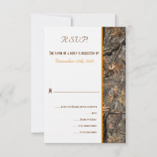 Jäger-Camouflage-Chic-Hochzeits-RSVP-Karte RSVP Karte